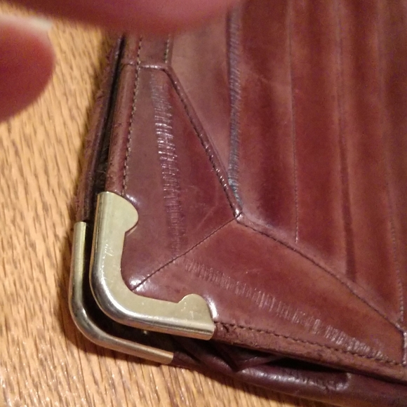 Copy HB VINTAGE 1980s EEL SKIN Slim Attache Messenger Bag COPY - Picture 12 of 12